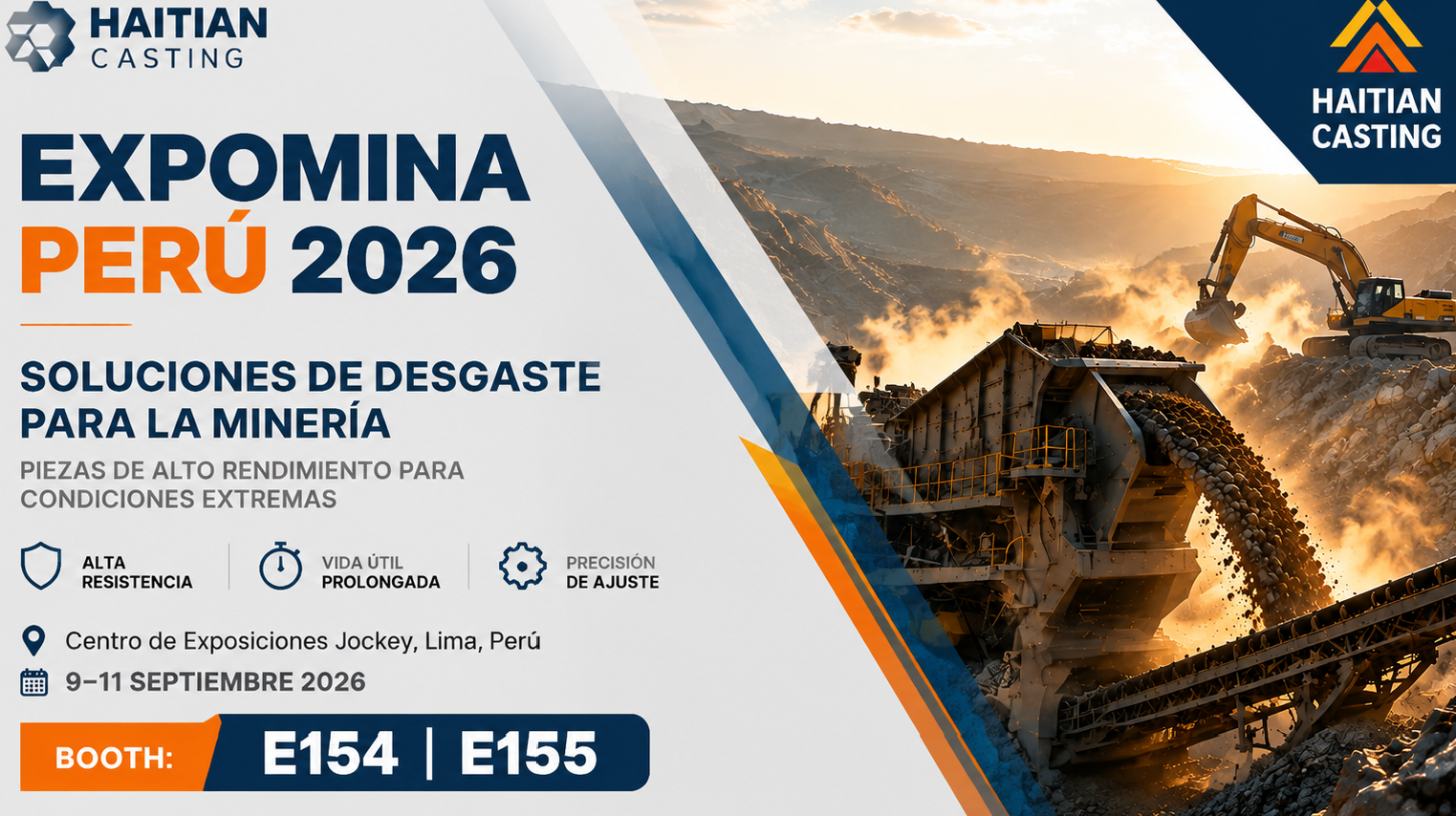 Haitian Heavy Industry to Showcase Customized Wear Solutions for Mining Applications at EXPOMINA PERÚ 2026
