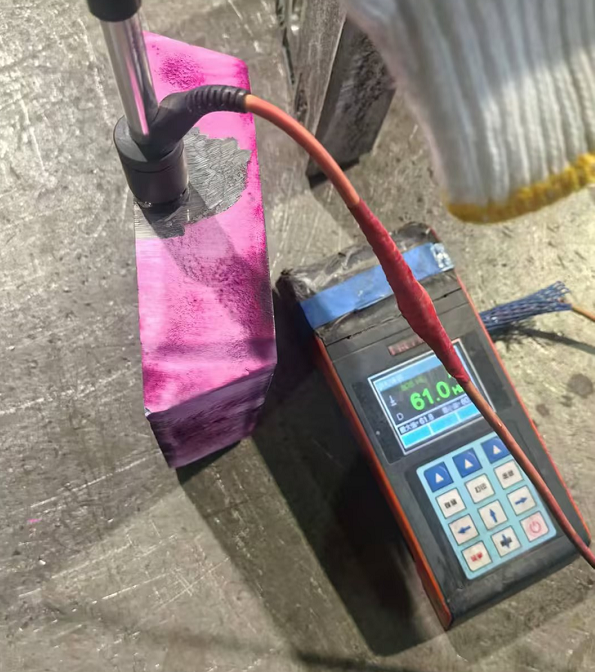 Japanese Long-Term Customer Visits Haitian Casting for Concrete Mixer Arm Ultrasonic Testing and Quality Inspection